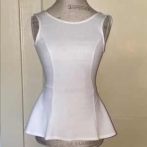 White peplum blouse